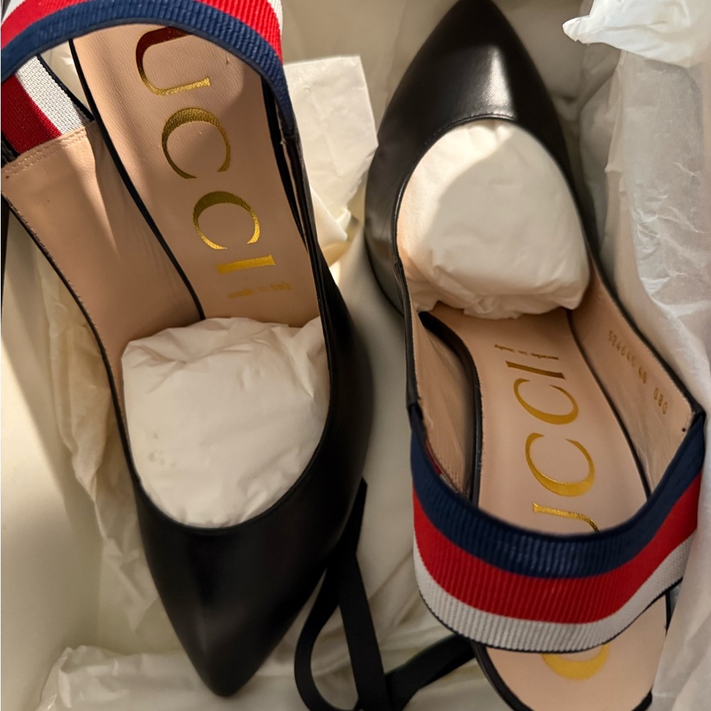 Gucci Sylvie leather heels brand new in box